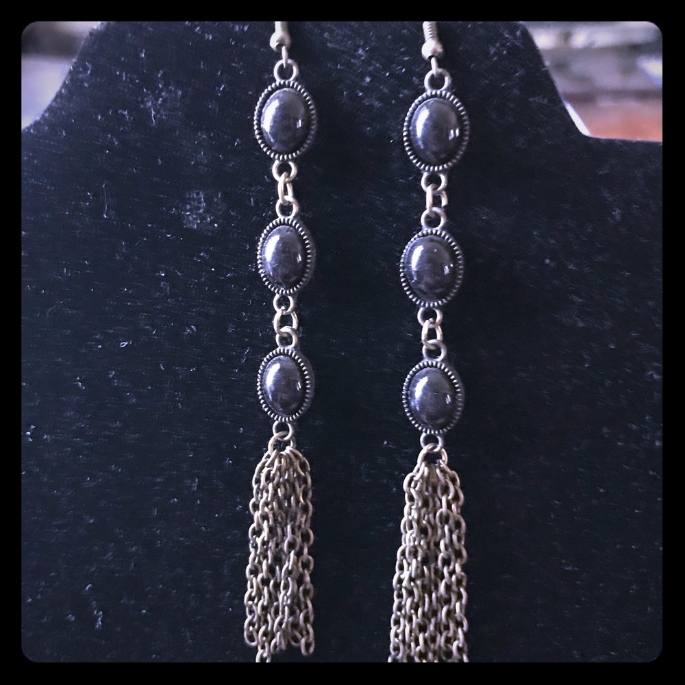 Paparazzi Black antique earrings